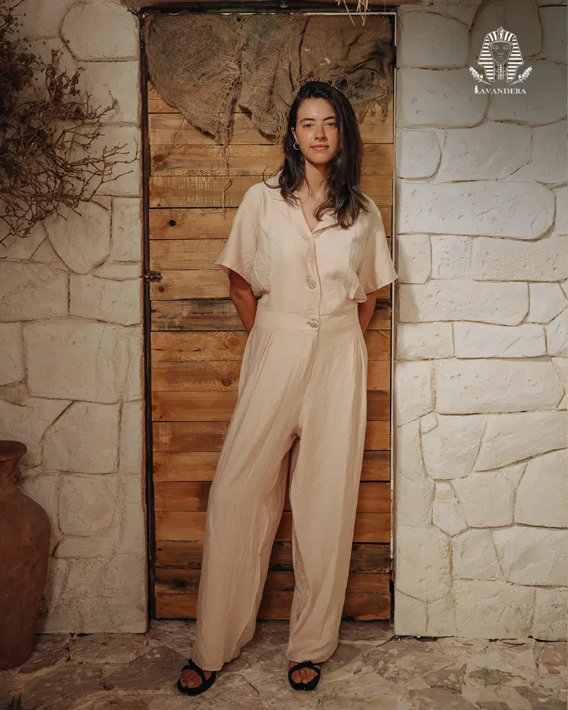 Beige jumpsuit (M)