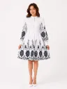 patterned cotton mini dress